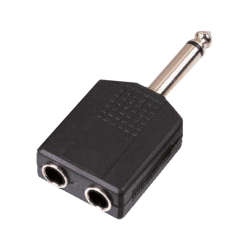 Soundsation SADA039-1 Adaptador de conector macho mono de 6,3 mm a 2 conectores h SADA039-1