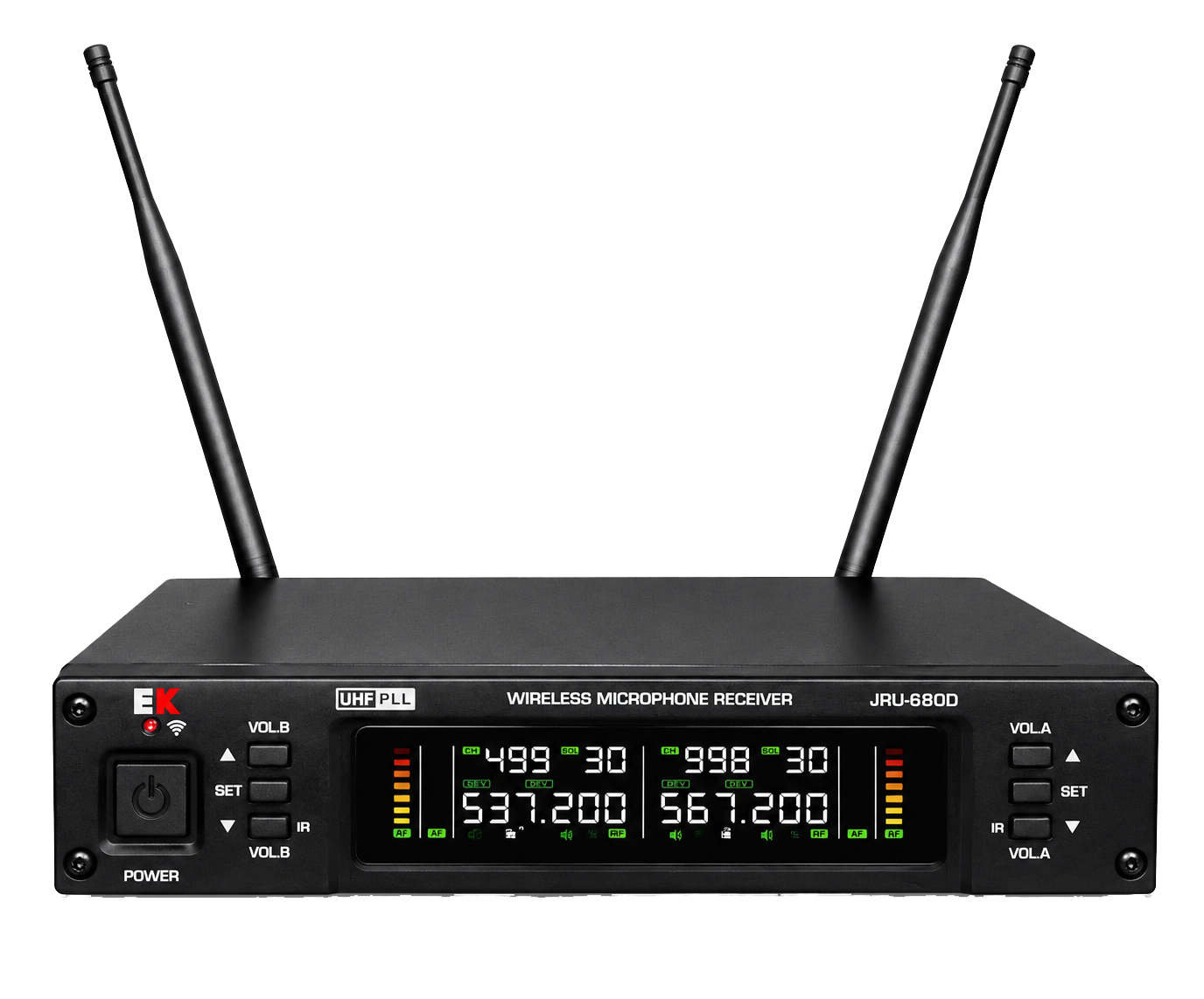EK Audio Sistema Inálambrico Duo Mano JRU680D