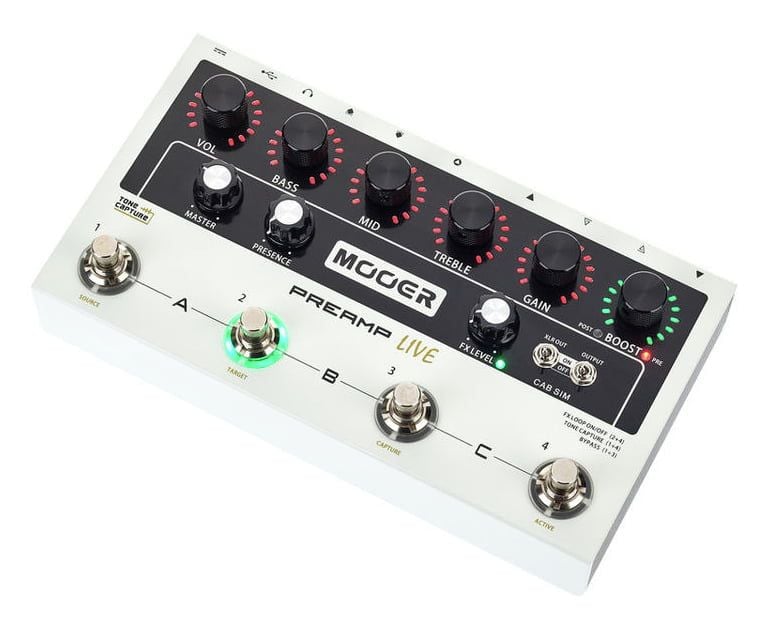 Mooer Micro Preamp Live Pedal de Previo para Guitarra Micro Preamp Live