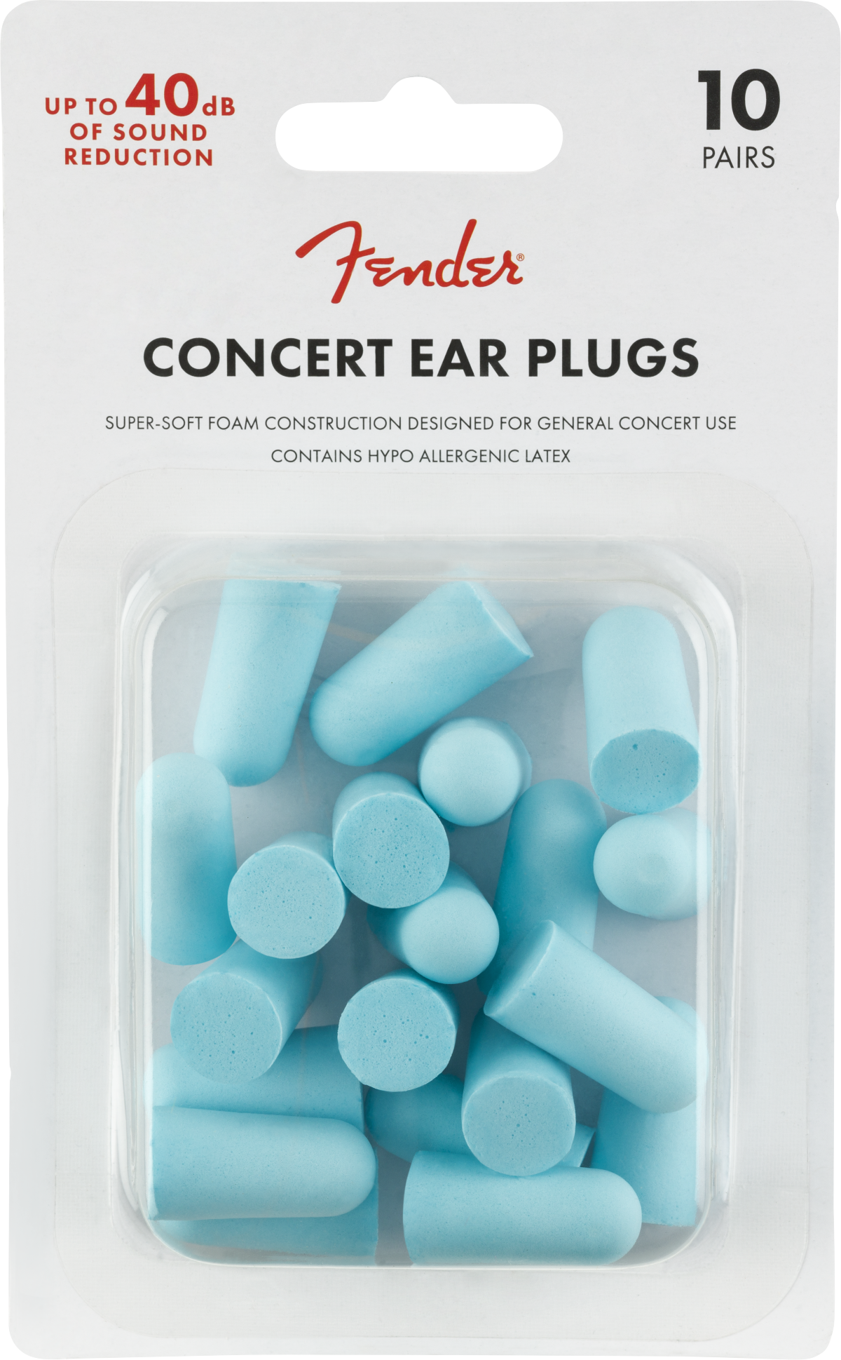 Fender Concert Ear Plugs Daphne Blue Set 10 Unidades Concert Ear Plugs 10 DNB