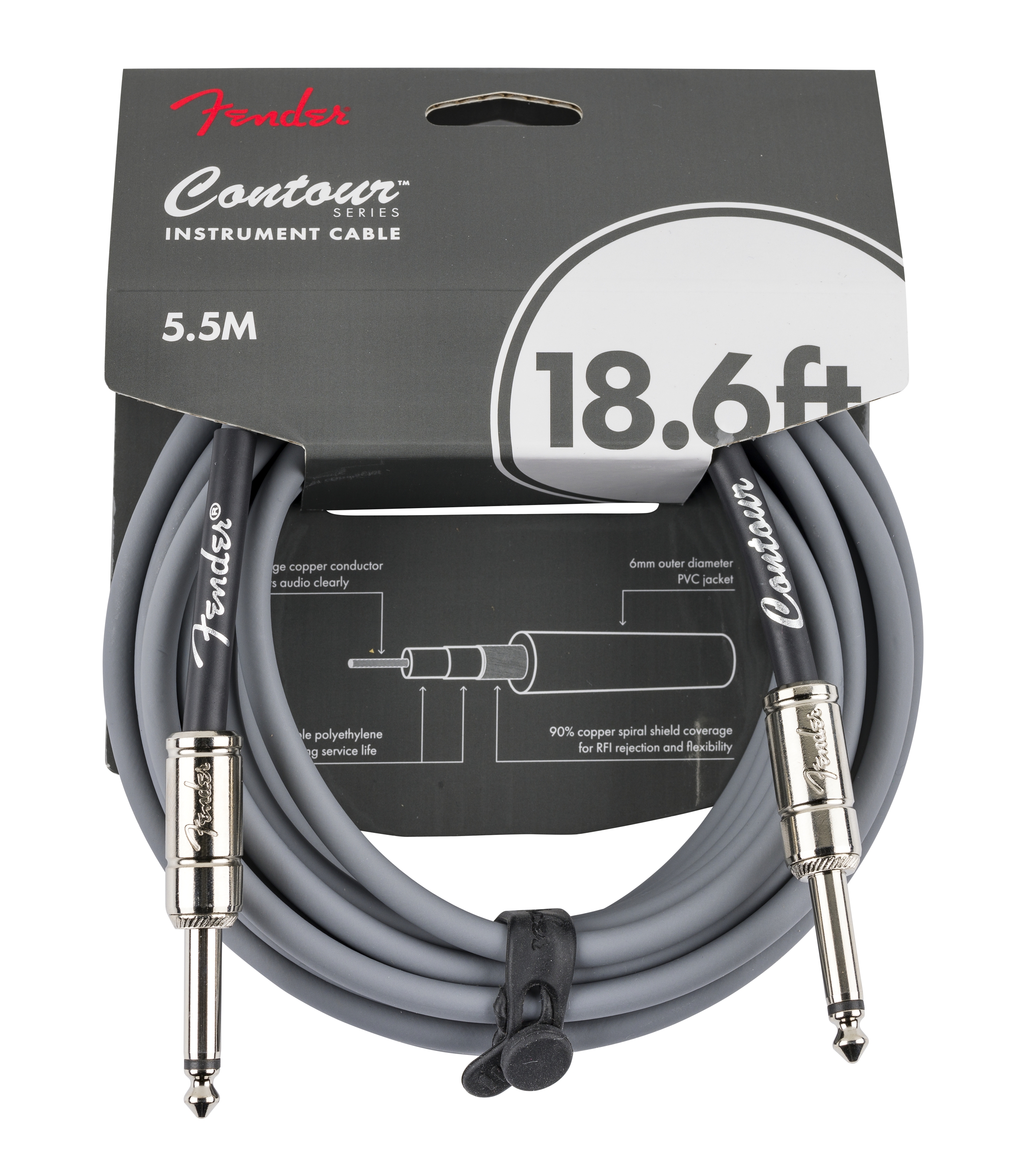 Fender Contour 18.6 Cable Inca Silver Cable Jack Contour 18.6 Cable Inca Silver