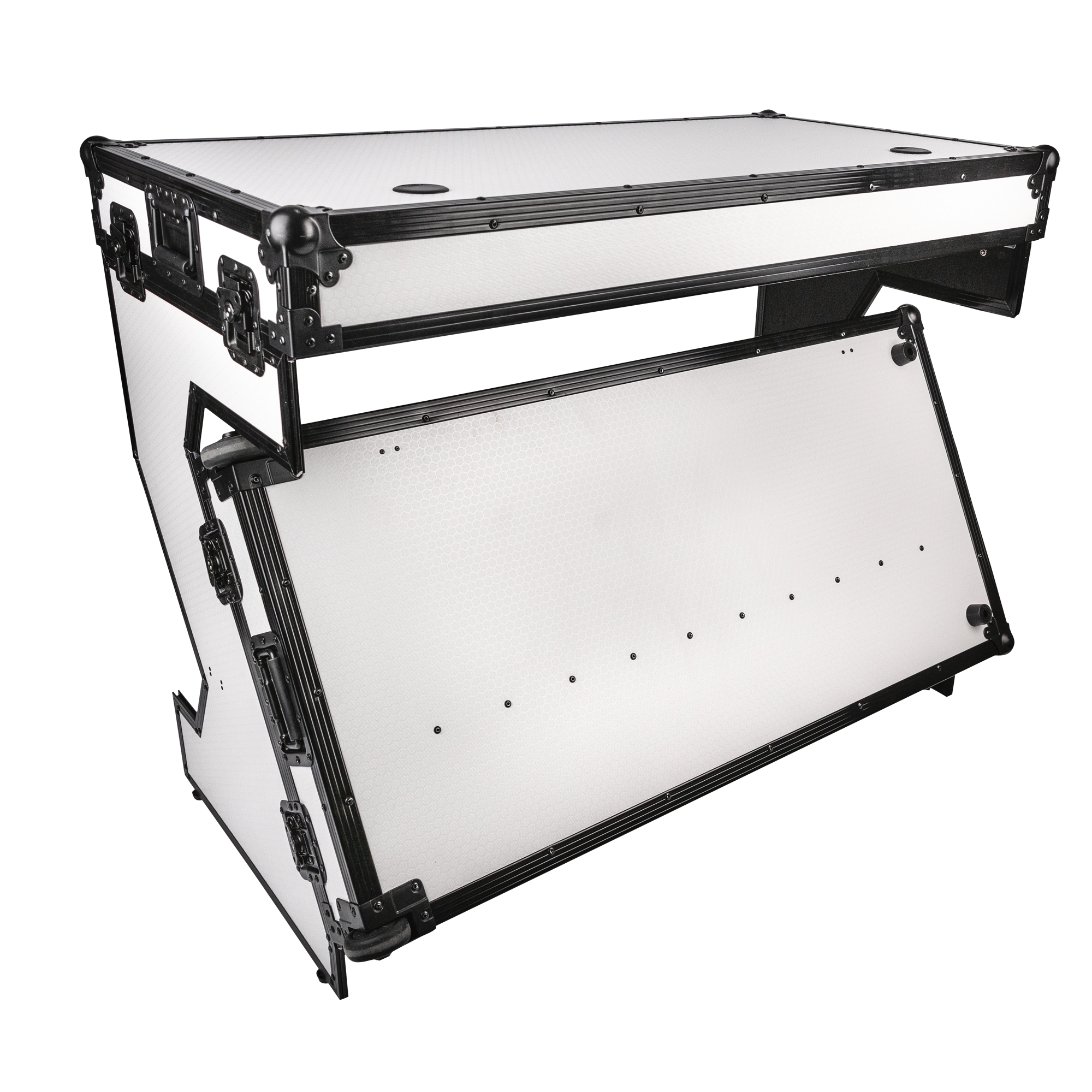 Showgear Portable Z-Style Table Multi-purpose - Hybrid Flight Case - White E804002
