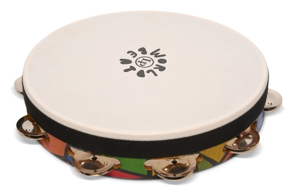 Latin Percussion LP7023 Panderetas World Beat una fila con parche LP7023