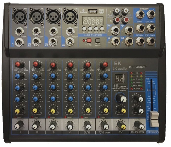 EK Audio Mesa De Mezclas Con Efectos Kt08Up KT08UP