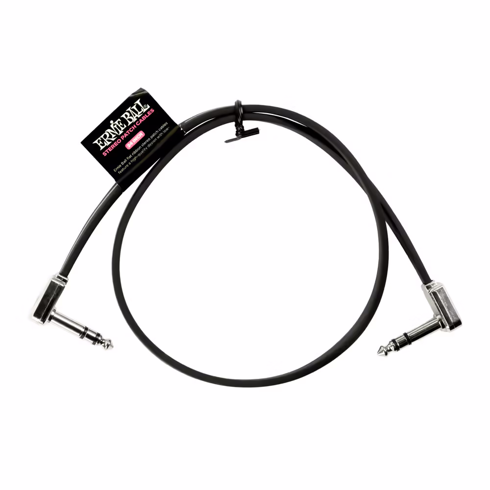 ERNIE BALL Cable Eb Patch Flat Ribbon Trs 24\" Negro EB6410