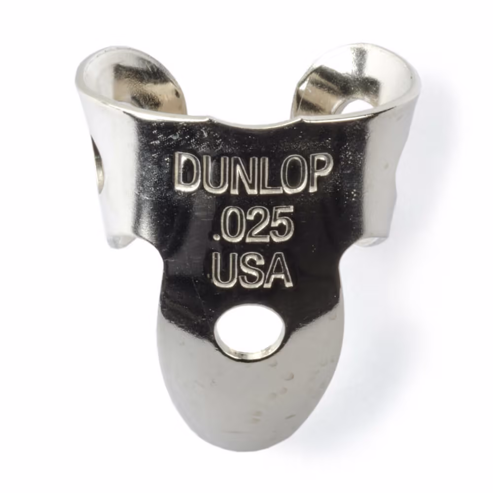 Dunlop Pack 20 Púas Dedo Nickel Silver Mini .025\" (0.63 Mm) ADU36R025