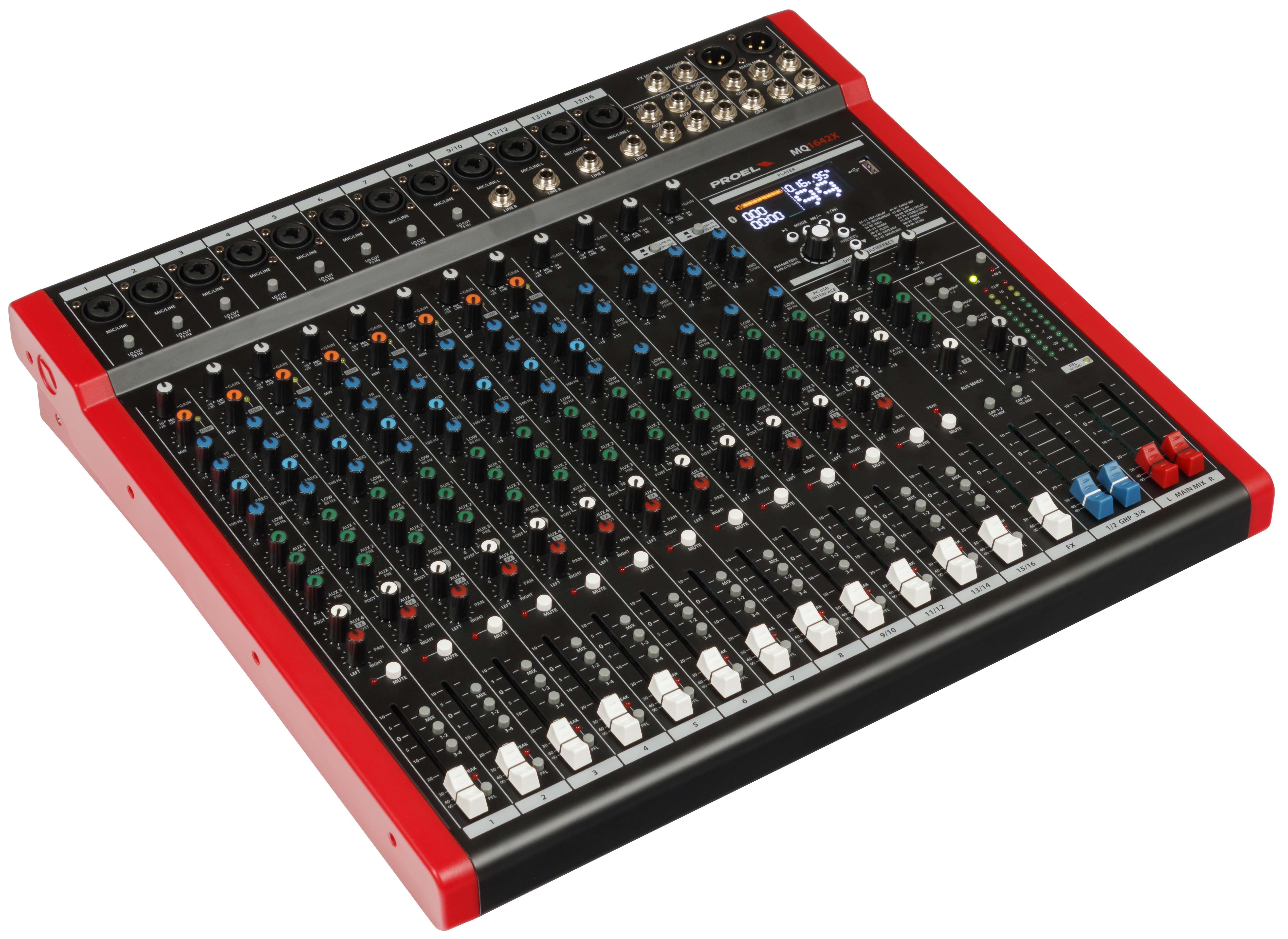 Proel MQ1642X - 16 Channel Mixer with Bluetooth, Effects, MP3 Player MQ1642X