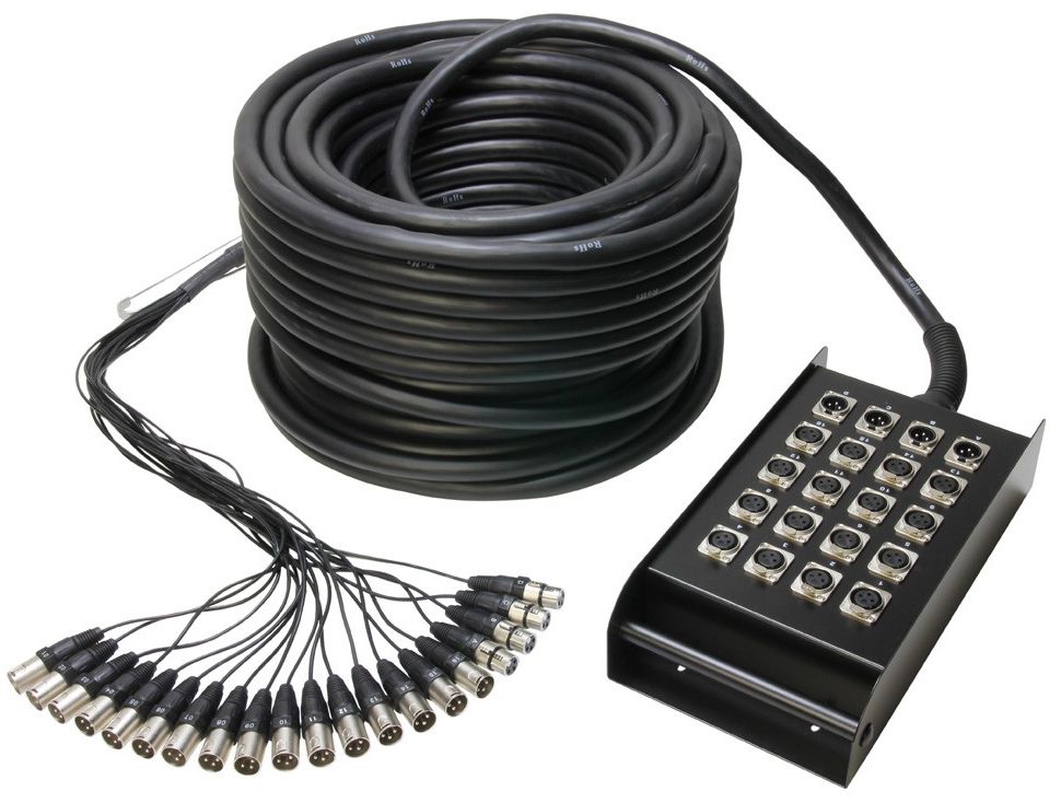 Adam Hall K 20 C 50 Manguera de Cable con Cajetín de Escenario 16/4 50 m K 20 C 50