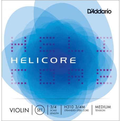 D Addario H310 Helicore 3/4M Cuerdas para violín, tensión media H310-3/4M Helicore Violin 3/4