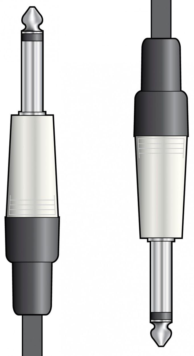 Chord Cable Jack 6.3mm Mono - Jack 6.3mm Mono 1.5 metros Cable Jack 6.3mm Mono - Jack 6.3mm Mono 1.5 metros