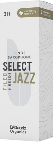 Daddario ORSF05TSX3H Organic Select Jazz Cañas Limadas Saxo Tenor Dureza 3 Hard Pack 5 uds ORSF05TSX3H