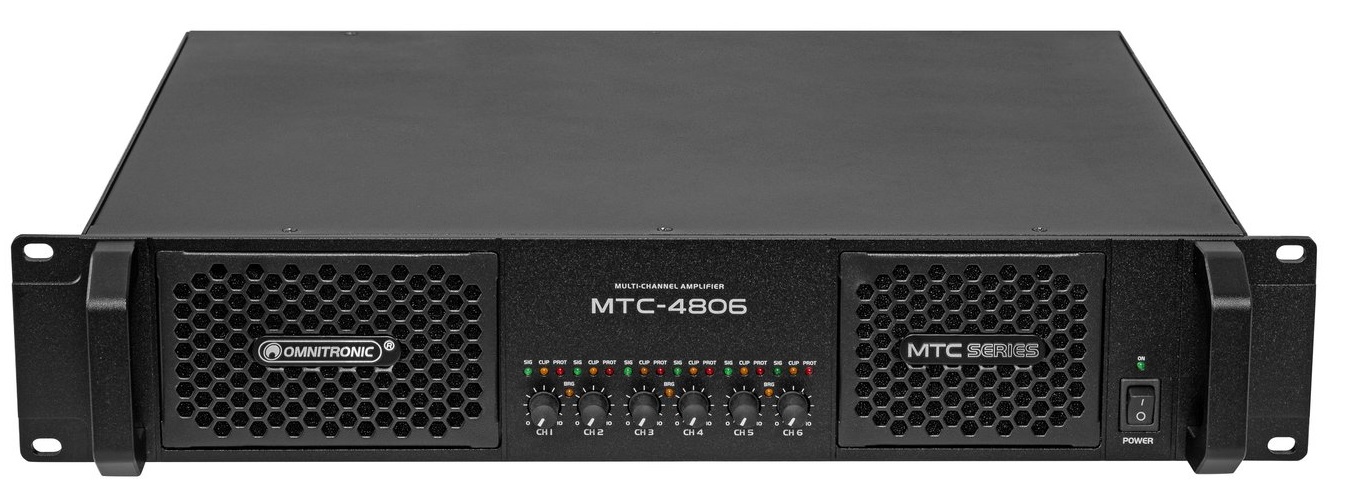Omnitronic MTC-4806 Amplificador 6 Canales Clase D MTC-4806
