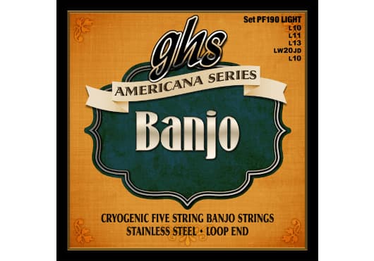 GHS Juego Banjo Americana S, Stainless Steel (5 St) Light CGHPF190