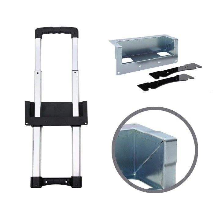 Adam Hall Hardware 3476033 Asa telescópica escamoteable 2 Extensiones, cinc y Base con Paso Perfil longitud 336 - 661 mm 3476033
