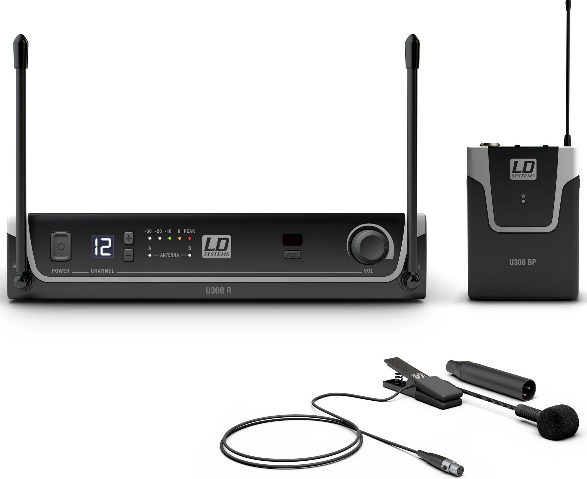 LD Systems U308 BPW Sistema inalámbrico con Petaca y Micrófono clip para Instrumentos de Viento U308 BPW