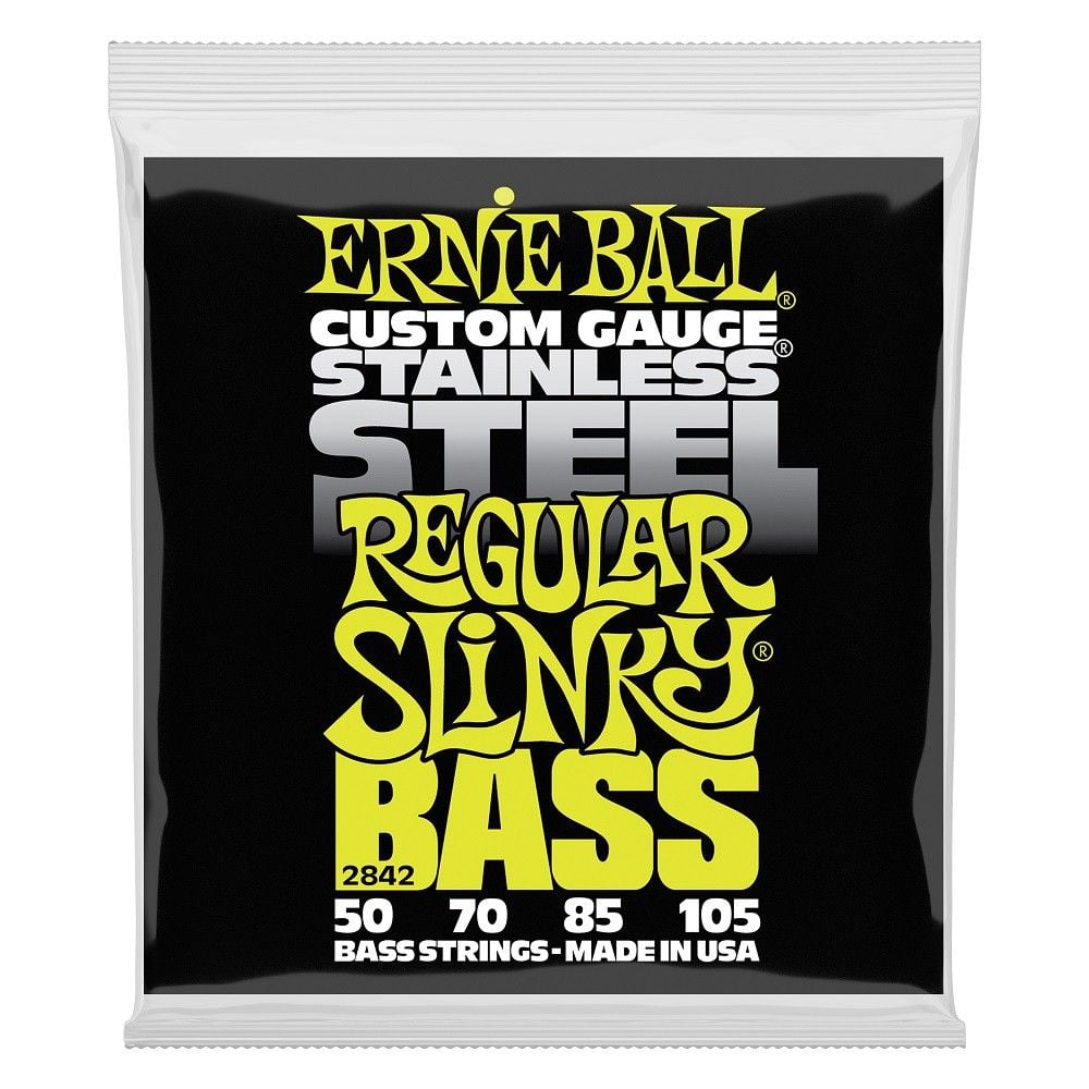 Ernie Ball 2842 Regular Slinky Stainless Steel Cuerdas Para Bajo 50-105 2842