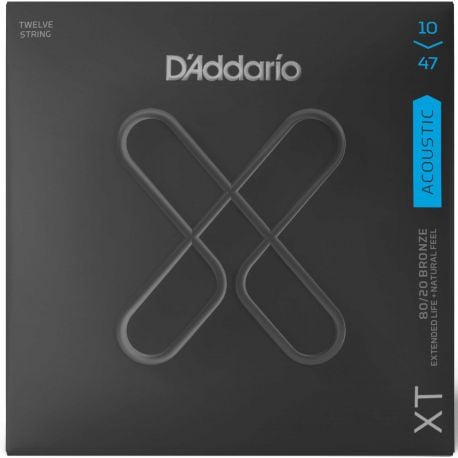 D Addario XTABR1047-12 Juego de cuerdas para guitarra acústica XTABR1047-12 Light