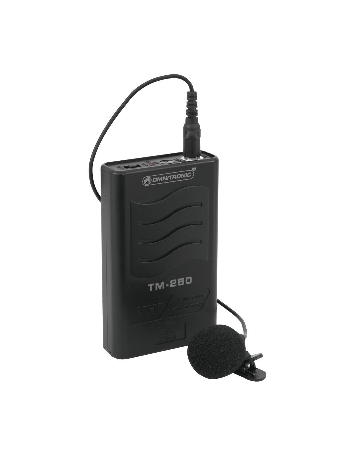 Omnitronic TM-250 Transmisor de Bolsillo VHF 179.000 TM-250
