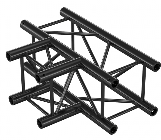 Showtec GQ30017HDB T-Cross 3-way Heavy Duty Black Pro-30 Square G Truss GQ30017HDB