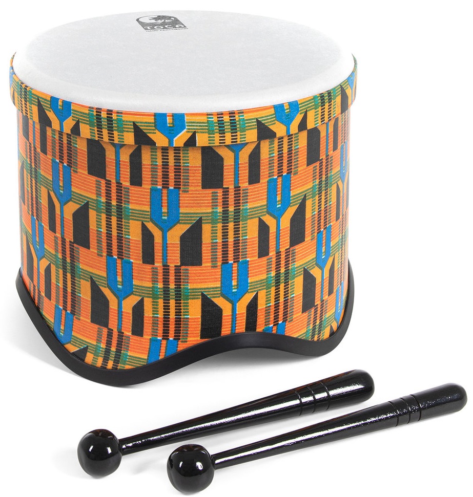 Toca Percussion TF2T-K World Percussion Freestyle 2 Tom Tom Kente Cloth TF2T-K