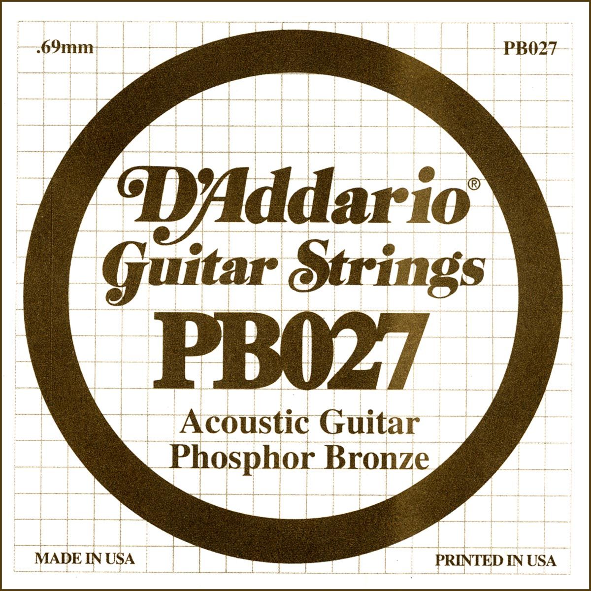D´addario PB027 Cuerda Suelta para Guitarra Acústica PB027