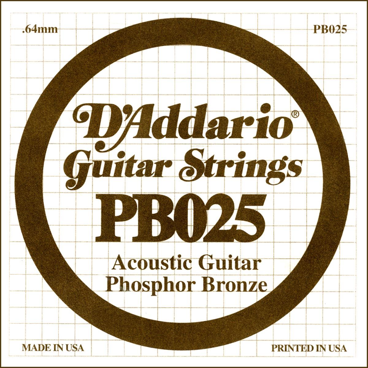 D´addario PB025 Cuerda Suelta para Guitarra Acústica PB025