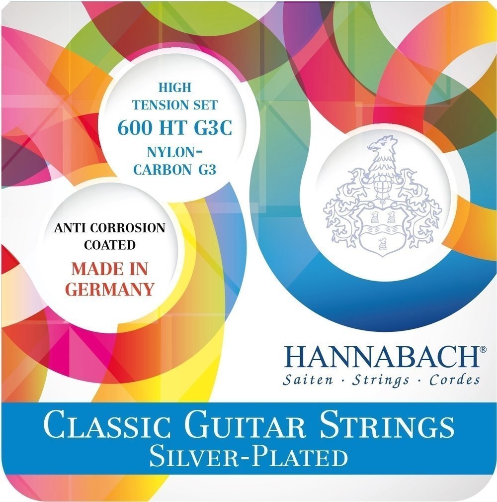 Hannabach 600 HTG3C High Tension Cuerdas Guitarra Clásica 600 HTG3C