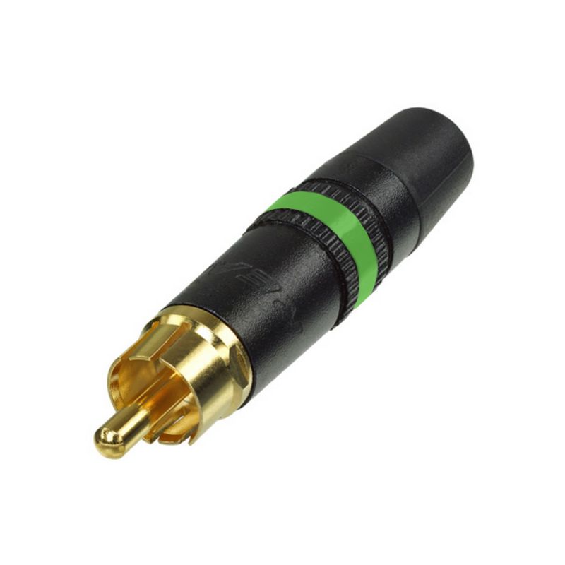 REAN NYS373-5 conector RCA aereo NEGRO Franja Verde NYS373-5