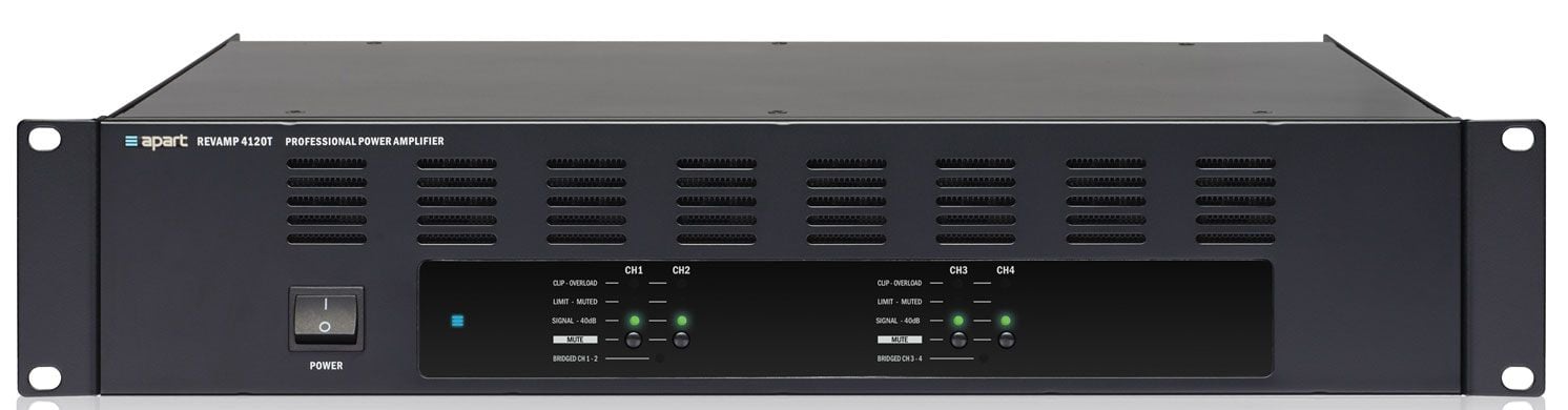 Apart Biamp REVAMP4120T Etapa de potencia digital de 4 canales, 4 x 120W 100V / 4 ohms REVAMP4120T
