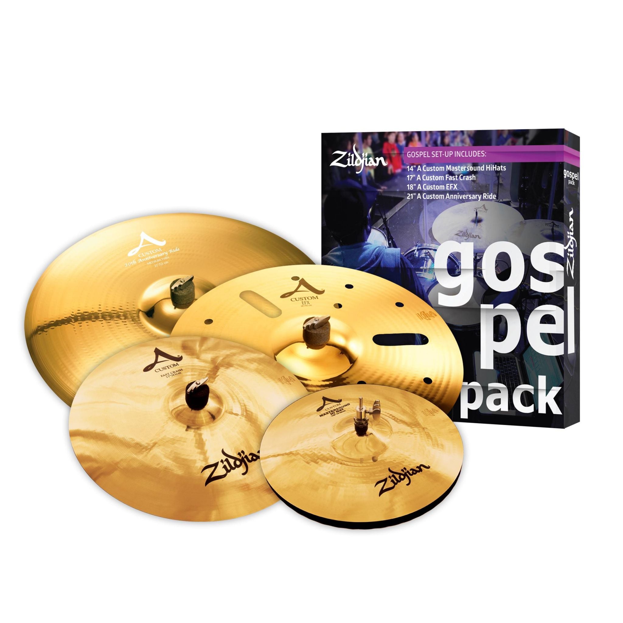 Zildjian A-Custom Gospel Pack PZIAC0801G