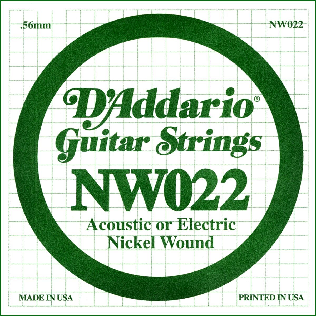 D´addario NW022 Cuerda Suelta para Guitarra Eléctrica NW022
