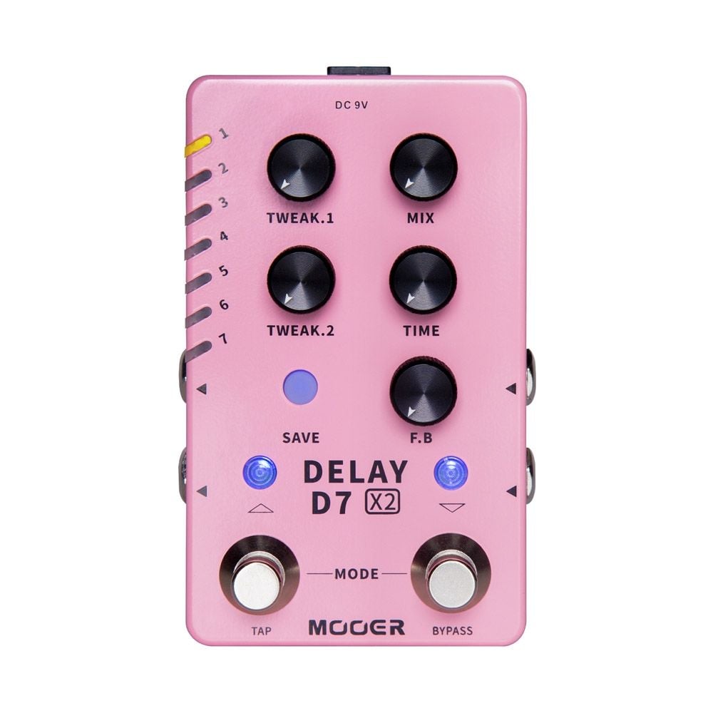 Mooer D7 X2 Delay. Pedal de Efectos D7-X2 Delay