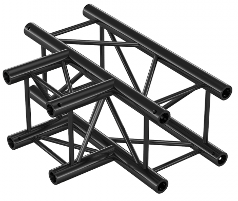 Showtec FQ30017HDB T-Cross 3-way Heavy Duty Black Pro-30 Square F Truss FQ30017HDB