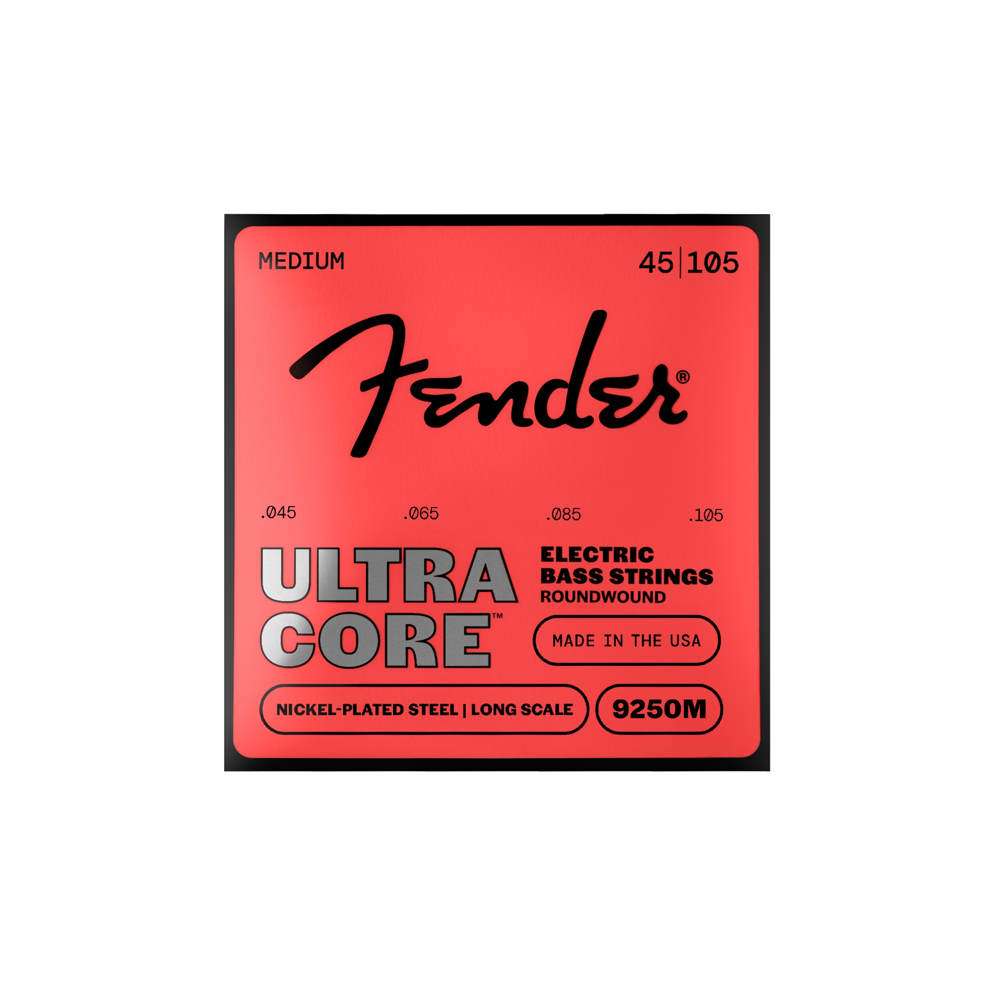 Fender 9250 Ultracore Bass Strings, Nickel Plated Steel, Ball End, 9250M Gau 9250M
