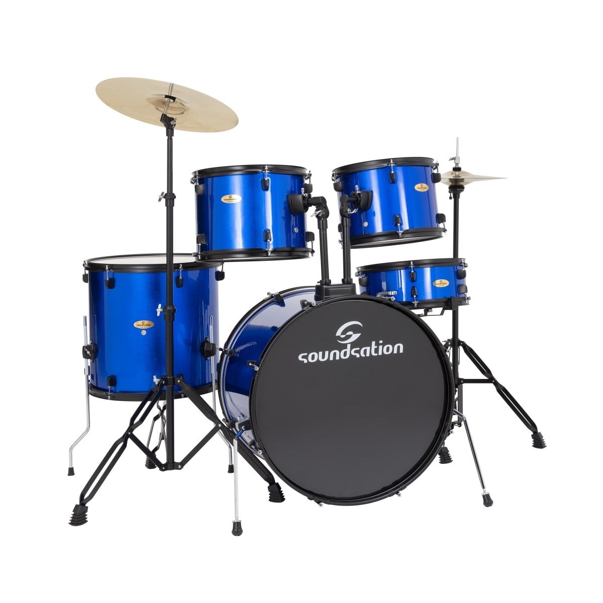 Soundsation EDK22B-BL Juego de batería de 5 piezas con acabado azul metálico envu EDK22B-BL