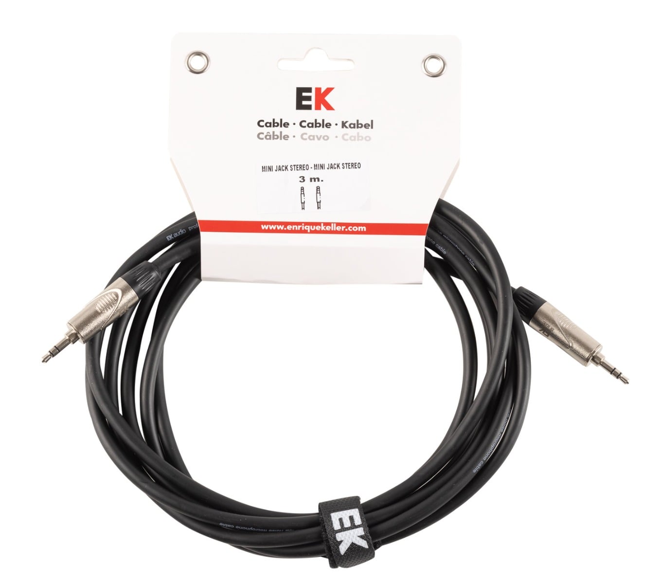 EK Audio Cable Mini Jack Stereo - Mini Jack Stereo Metálico 3 M PMJ0023