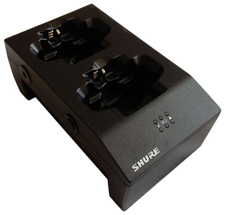 SHURE SBC200 Cargador doble tipo Dock, permite la carga directa de transmisores/re SBC200