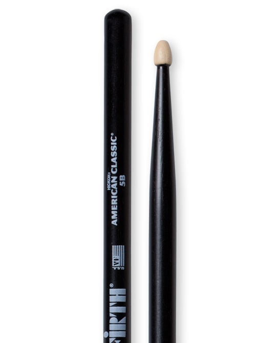Vic Firth 5BB Hickory American Classic Black Wood Baquetas 5BB Hickory Black Wood