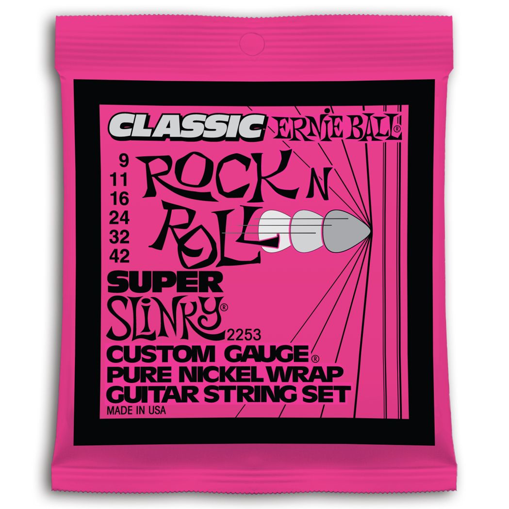 Ernie Ball 2253 Slinky P.Nickel Super Cuerdas Para Guitarra Eléctrica 9-42 2253
