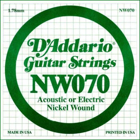 D Addario NW070 Cuerda Suelta para Guitarra Eléctrica NW070