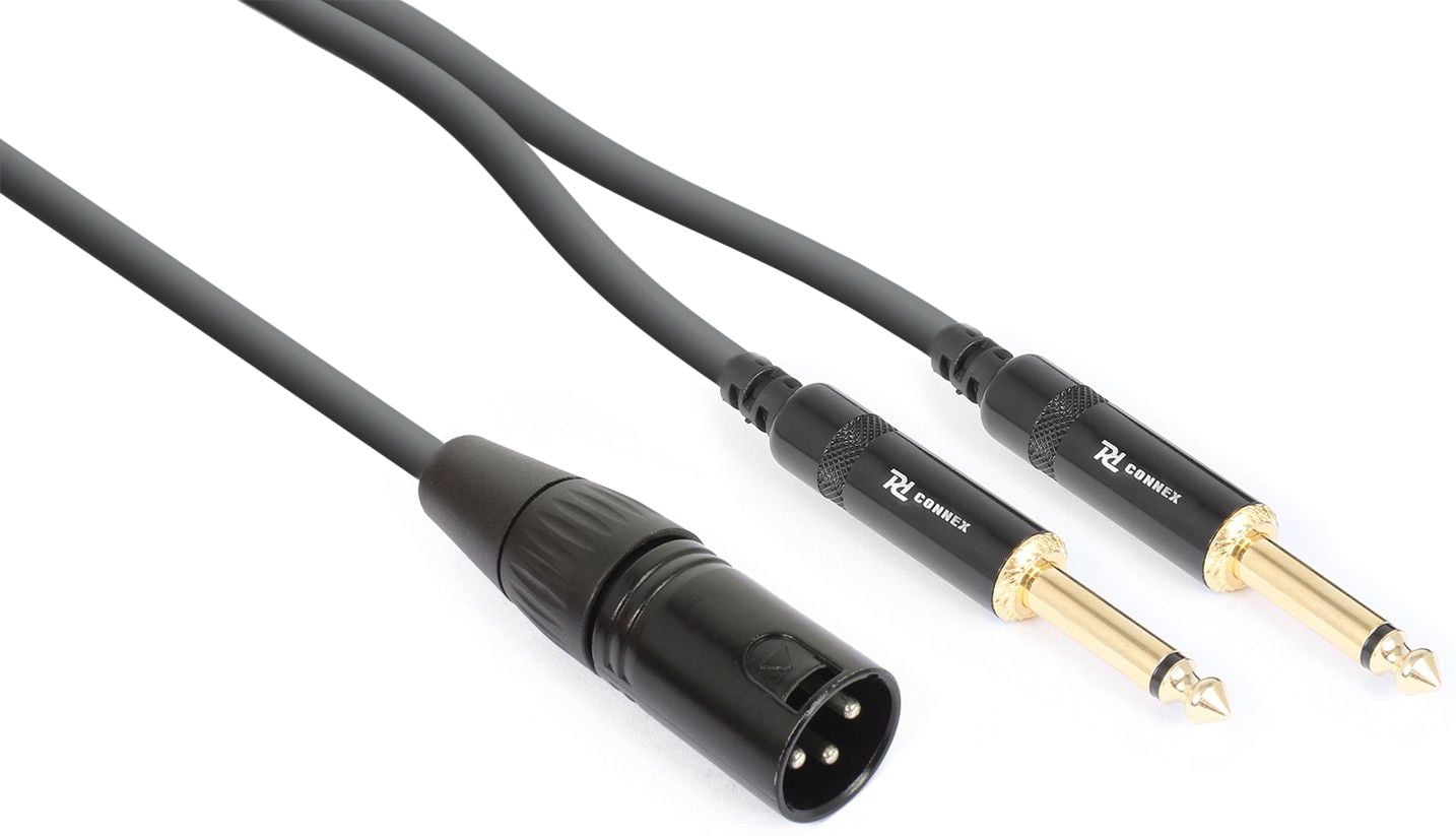 Power Dynamics CX56-1 Cable XLR Macho - 2 Jack Mono 1,5 Metros CX56-1