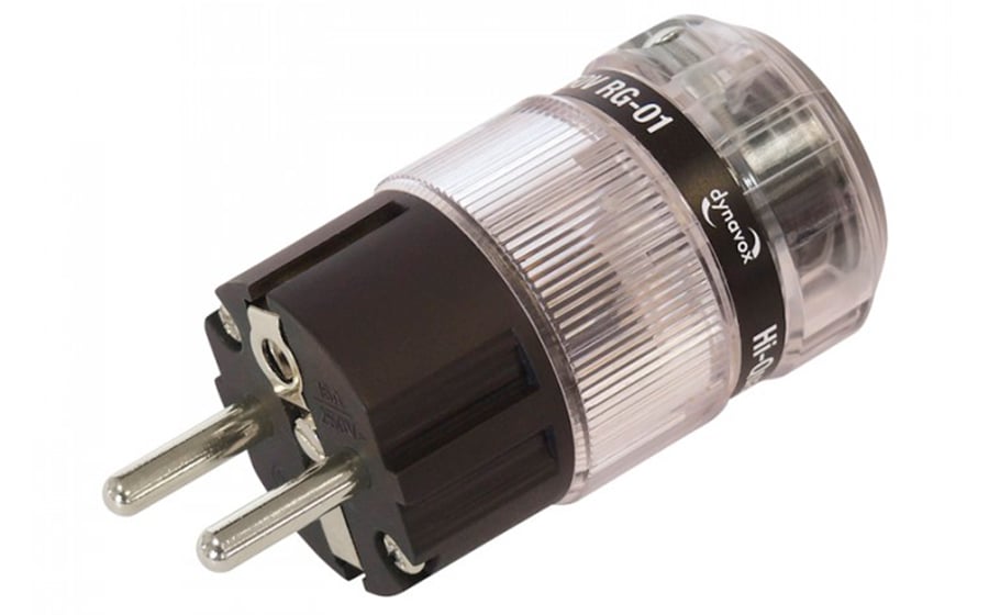 Dynavox Shuko Nikel Enchufe de seguridad y baja resistencia de alta fidelidad Shuko Nikel