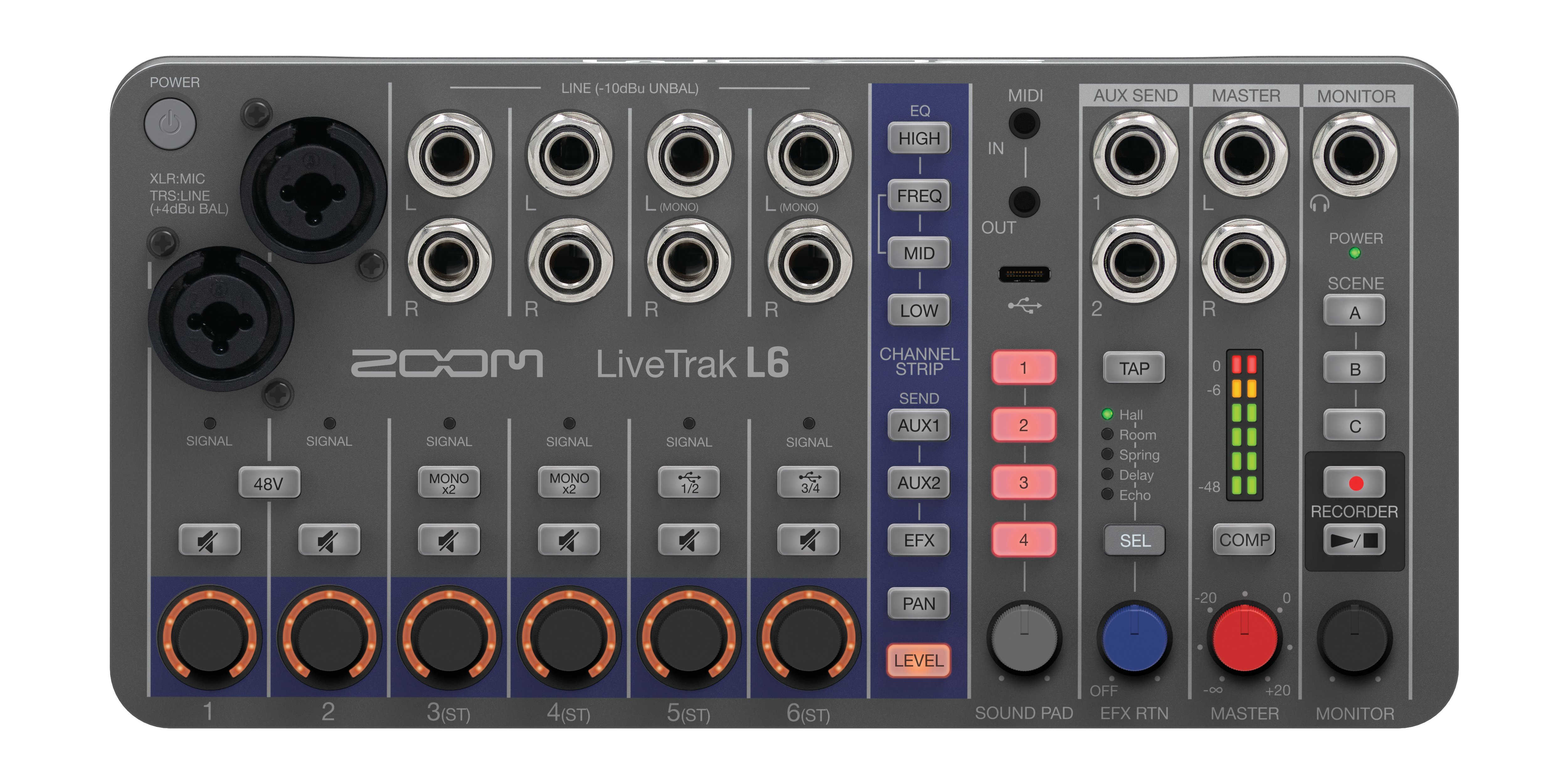 Zoom Livetrak L-6 Mezclador Digital Livetrak L-6