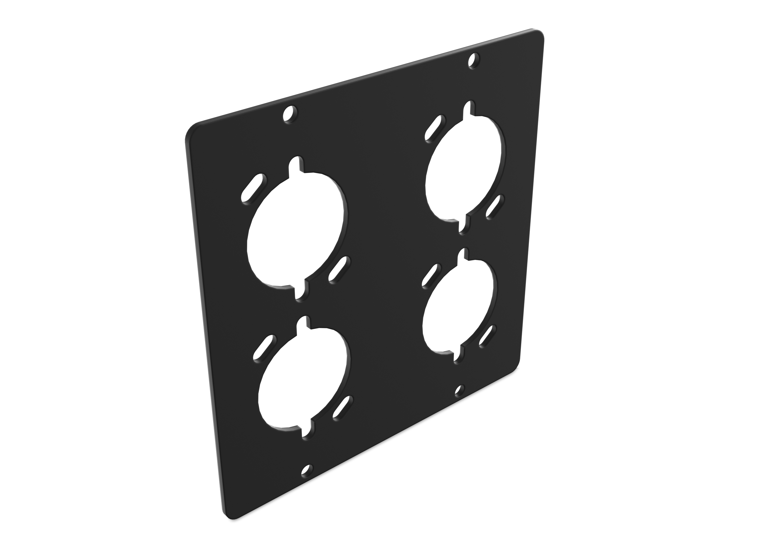 Audibax Pro Panel 2U 4 Schuko Panel Ventilado para Racks Pro Panel 2U 4 Schuko