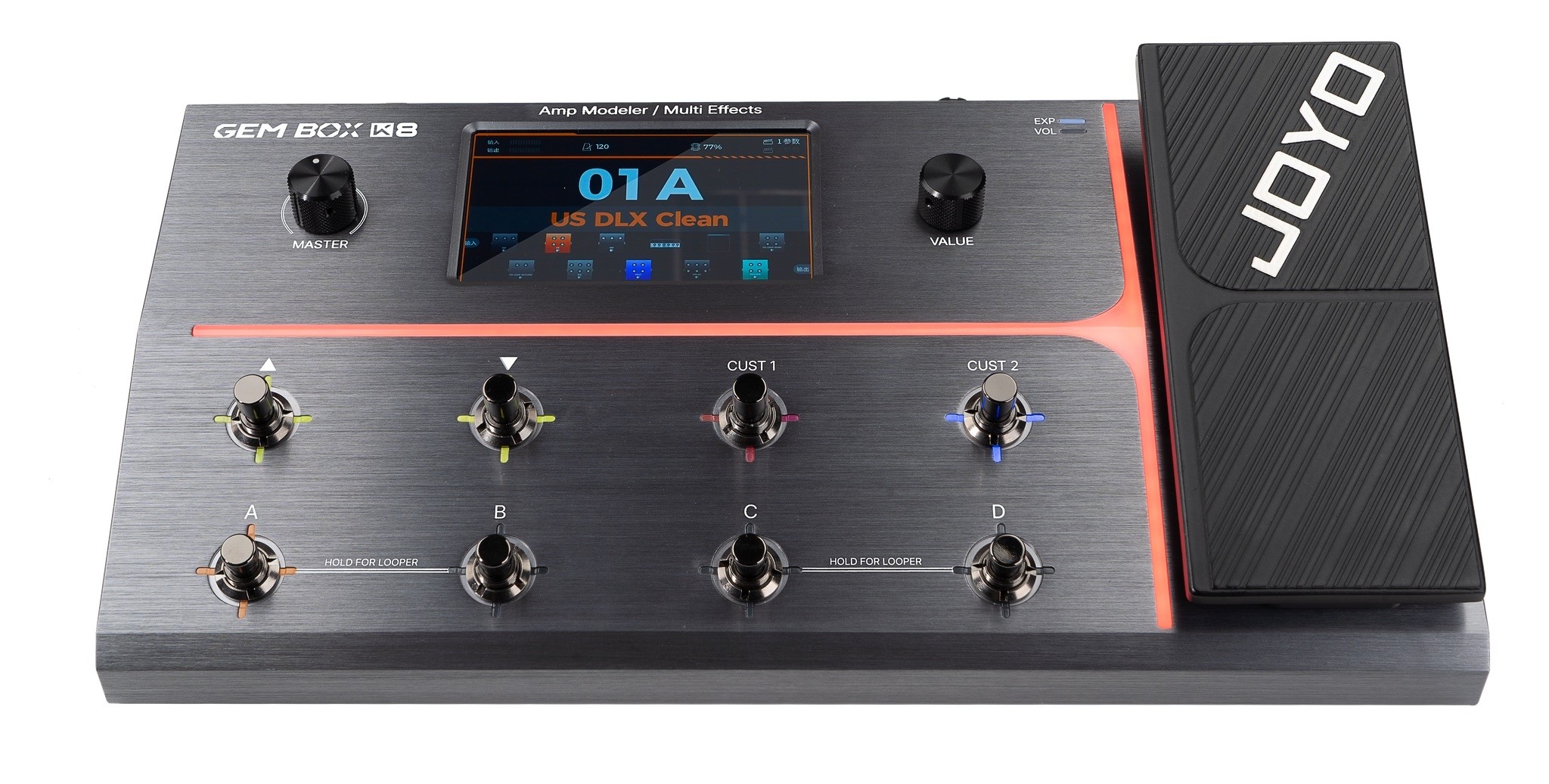Joyo Gem-Box-K8 - Pedalera Multiefectos  Modelado Digital GEM-BOX-K8
