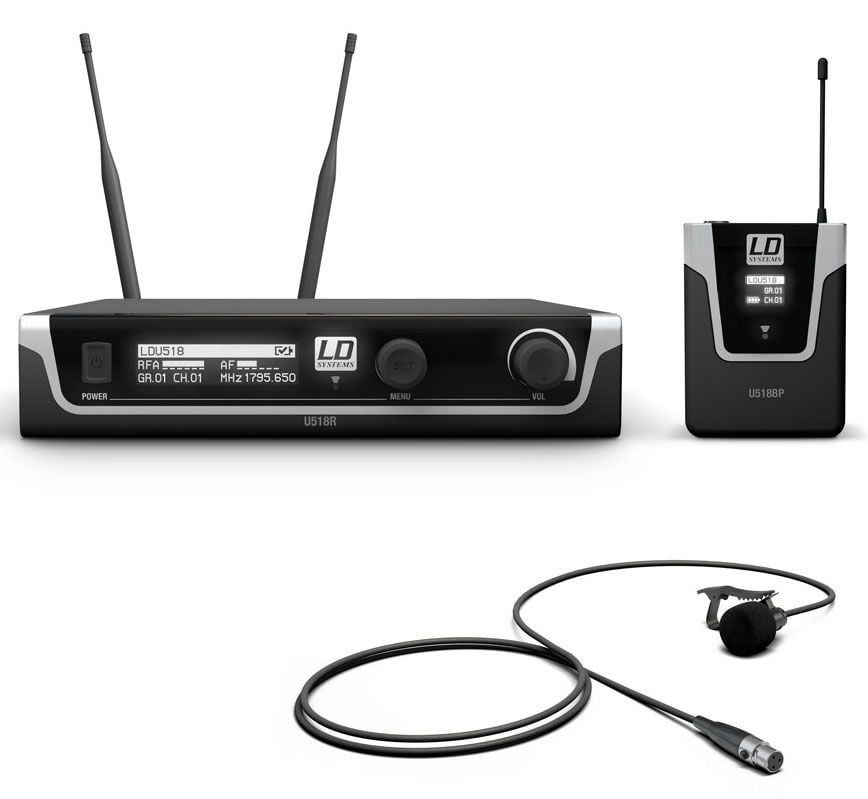 LD Systems U518 BPL Sistema Inalámbrico con Petaca y Micrófono Lavalier U518 BPL