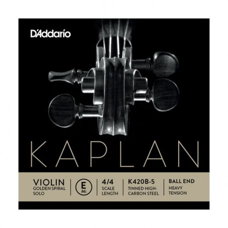 D´addario K420B-5 Cuerda Kaplan Golden Spiral Bola Mi (E) para violín, tensión fuerte K420B-5 Kaplan Golden Violín E Bola