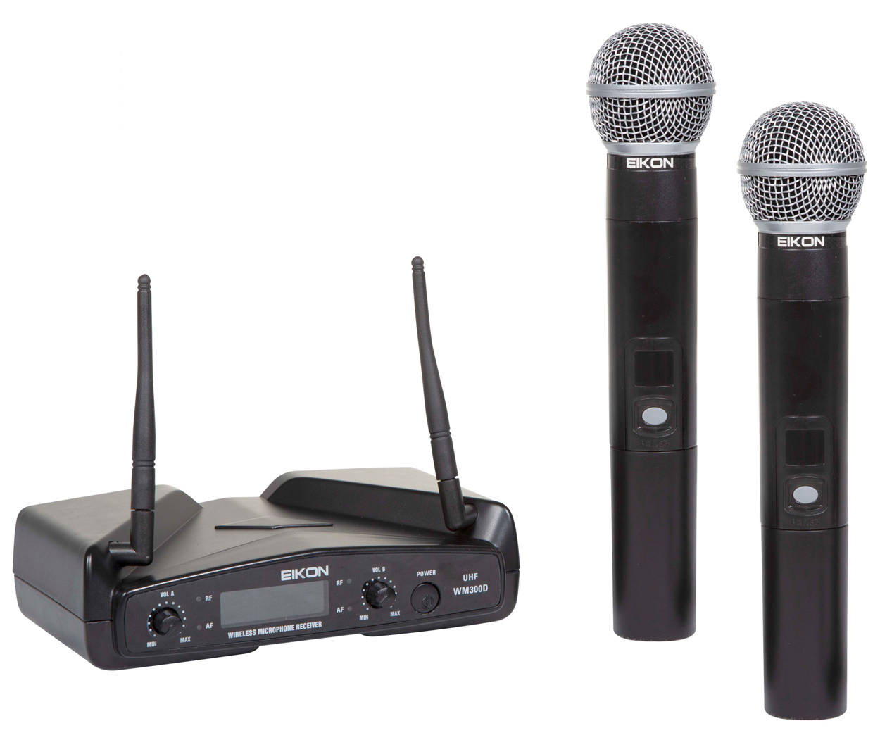 Eikon WM300DM. Sistema Micrófono Inalámbrico de Mano UHF Doble Canal WM300DM