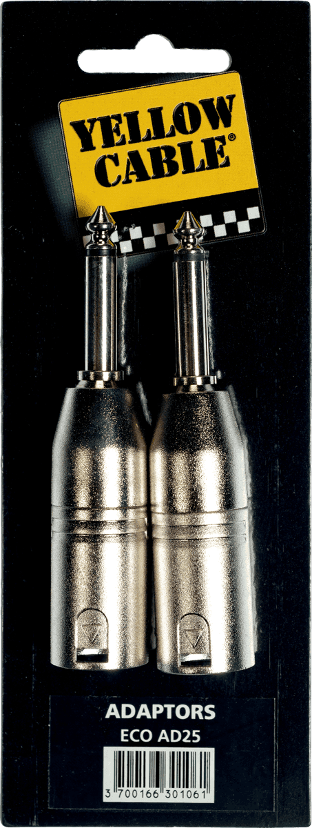 Yellow Cable ECO-AD25 Adaptador de Jack Mono Macho a 2 XLR Macho ECOAD25