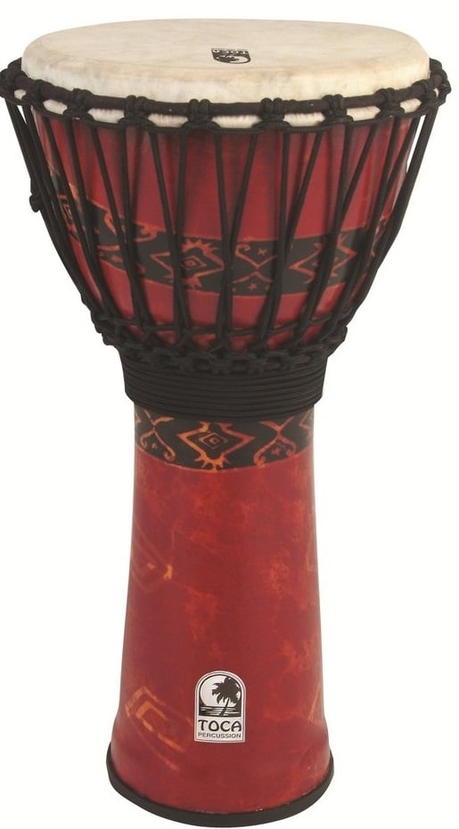 Toca Percussion SFDJ-10RP Bali Red Djembe Freestyle Afinación cuerda SFDJ-10RP